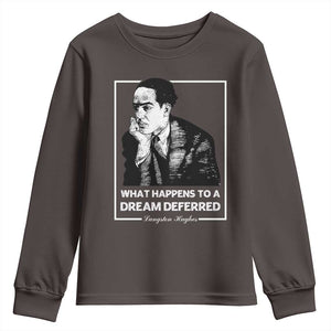 Langston Hughes Youth Sweatshirt A Dream Deferred Harlem Renaissance Black History TS09 Dark Chocolate Print Your Wear