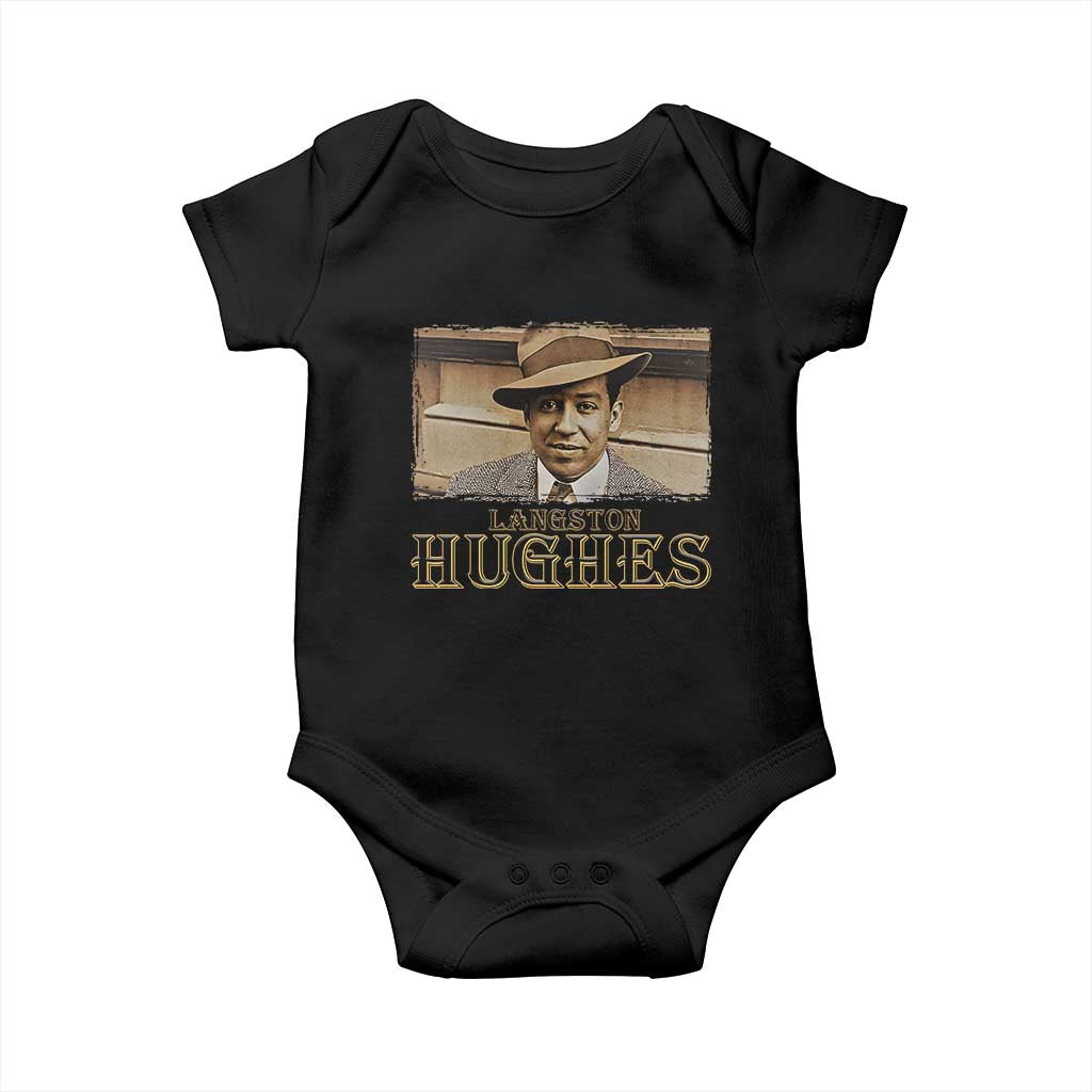 Langston Hughes Baby Onesie Harlem Renaissance Black History TS09 Black Print Your Wear