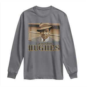 Langston Hughes Long Sleeve Shirt Harlem Renaissance Black History TS09 Charcoal Print Your Wear