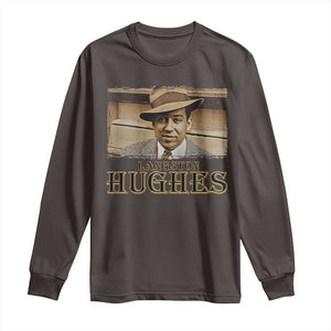 Langston Hughes Long Sleeve Shirt Harlem Renaissance Black History TS09 Dark Chocolate Print Your Wear