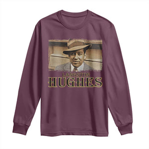 Langston Hughes Long Sleeve Shirt Harlem Renaissance Black History TS09 Maroon Print Your Wear