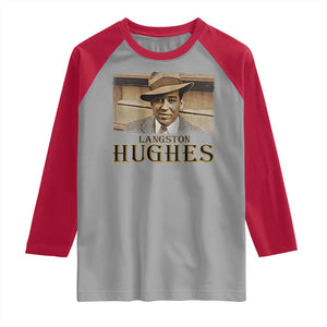 Langston Hughes Raglan Shirt Harlem Renaissance Black History TS09 Sport Gray Red Print Your Wear