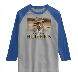 Langston Hughes Raglan Shirt Harlem Renaissance Black History TS09 Sport Gray Royal Print Your Wear