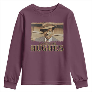 Langston Hughes Youth Sweatshirt Harlem Renaissance Black History TS09 Maroon Print Your Wear