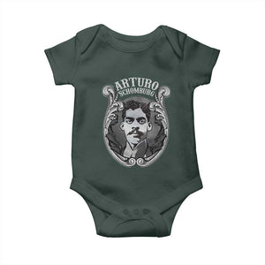 Harlem Renaissance Arturo Schomburg Baby Onesie TS09 Dark Forest Green Print Your Wear