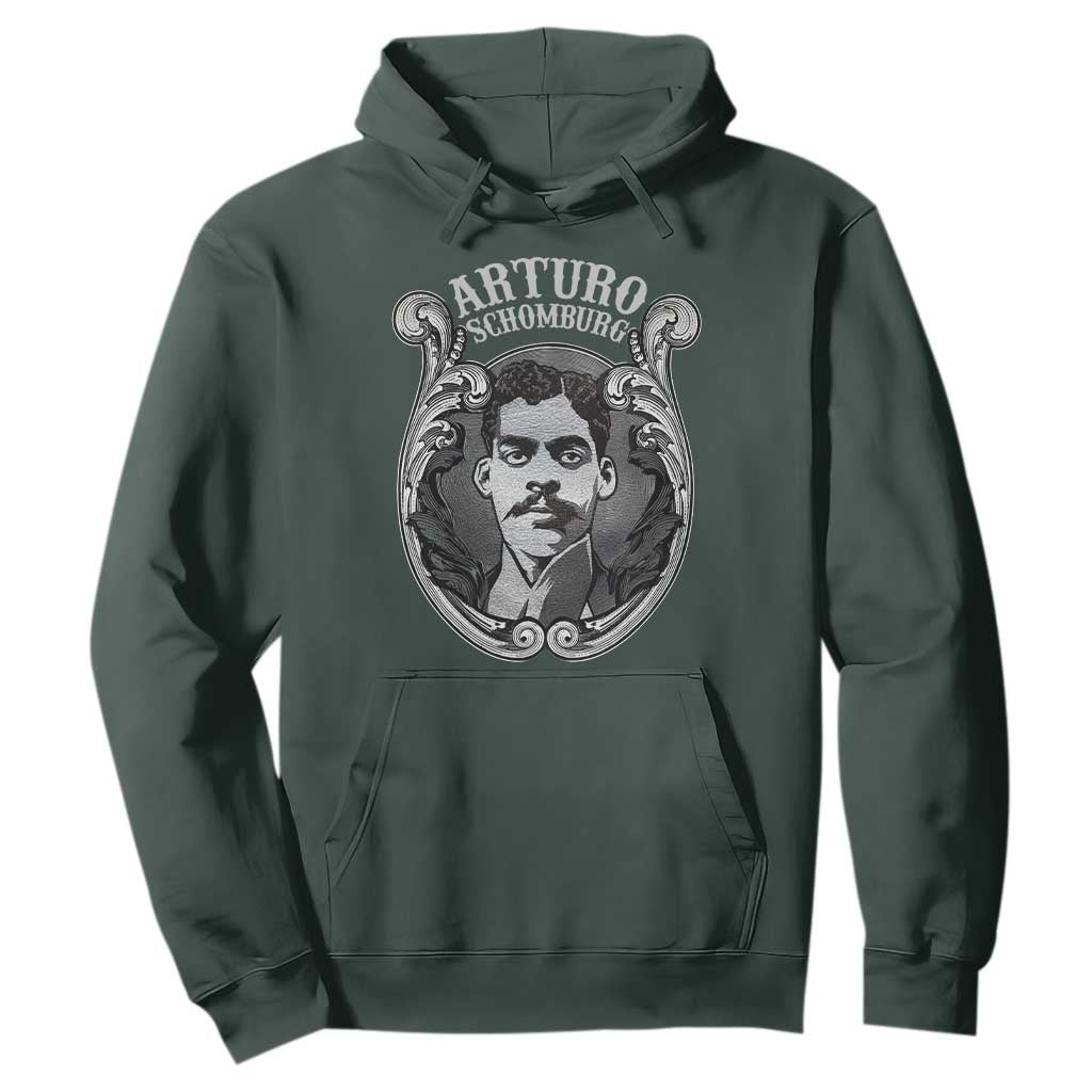 Harlem Renaissance Arturo Schomburg Hoodie TS09 Dark Forest Green Print Your Wear