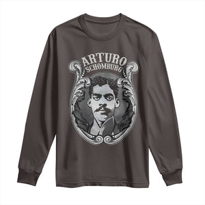 Harlem Renaissance Arturo Schomburg Long Sleeve Shirt TS09 Dark Chocolate Print Your Wear