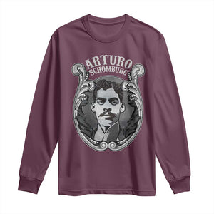 Harlem Renaissance Arturo Schomburg Long Sleeve Shirt TS09 Maroon Print Your Wear