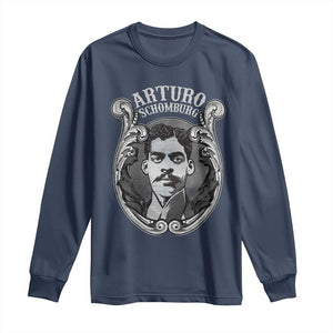 Harlem Renaissance Arturo Schomburg Long Sleeve Shirt TS09 Navy Print Your Wear