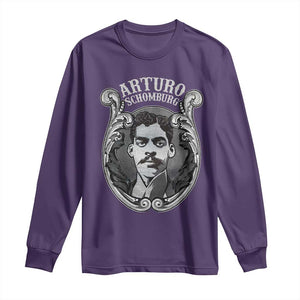 Harlem Renaissance Arturo Schomburg Long Sleeve Shirt TS09 Purple Print Your Wear