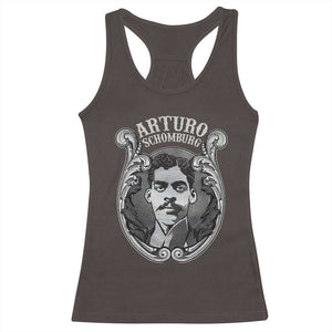 Harlem Renaissance Arturo Schomburg Racerback Tank Top TS09 Dark Chocolate Print Your Wear