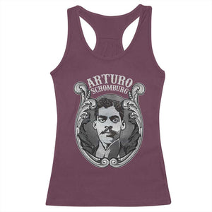 Harlem Renaissance Arturo Schomburg Racerback Tank Top TS09 Maroon Print Your Wear