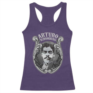 Harlem Renaissance Arturo Schomburg Racerback Tank Top TS09 Purple Print Your Wear