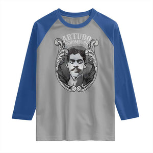 Harlem Renaissance Arturo Schomburg Raglan Shirt TS09 Sport Gray Royal Print Your Wear