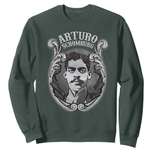 Harlem Renaissance Arturo Schomburg Sweatshirt TS09 Dark Forest Green Print Your Wear