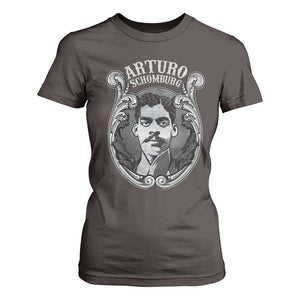 Harlem Renaissance Arturo Schomburg T Shirt For Women TS09 Dark Chocolate Print Your Wear