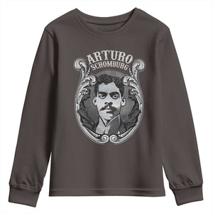 Harlem Renaissance Arturo Schomburg Youth Sweatshirt TS09 Dark Chocolate Print Your Wear