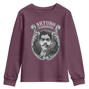 Harlem Renaissance Arturo Schomburg Youth Sweatshirt TS09 Maroon Print Your Wear