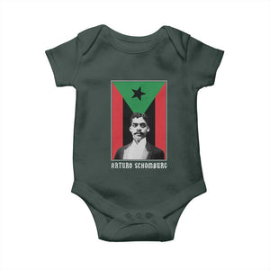 Arturo Schomburg Baby Onesie Harlem Renaissance Puerto Rican TS09 Dark Forest Green Print Your Wear