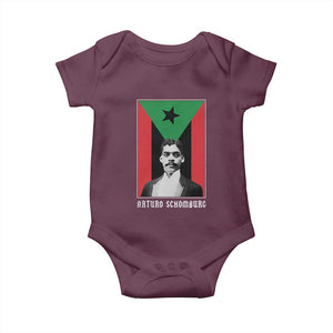 Arturo Schomburg Baby Onesie Harlem Renaissance Puerto Rican TS09 Maroon Print Your Wear