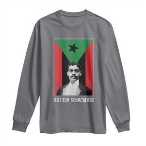 Arturo Schomburg Long Sleeve Shirt Harlem Renaissance Puerto Rican TS09 Charcoal Print Your Wear