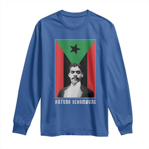 Arturo Schomburg Long Sleeve Shirt Harlem Renaissance Puerto Rican TS09 Royal Blue Print Your Wear