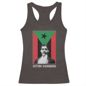 Arturo Schomburg Racerback Tank Top Harlem Renaissance Puerto Rican TS09 Dark Chocolate Print Your Wear