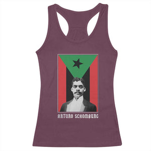 Arturo Schomburg Racerback Tank Top Harlem Renaissance Puerto Rican TS09 Maroon Print Your Wear