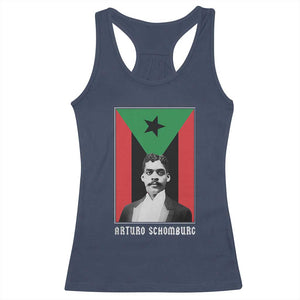 Arturo Schomburg Racerback Tank Top Harlem Renaissance Puerto Rican TS09 Navy Print Your Wear