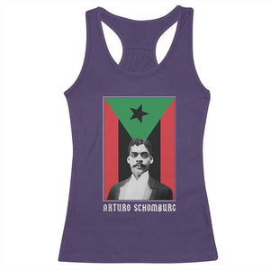 Arturo Schomburg Racerback Tank Top Harlem Renaissance Puerto Rican TS09 Purple Print Your Wear