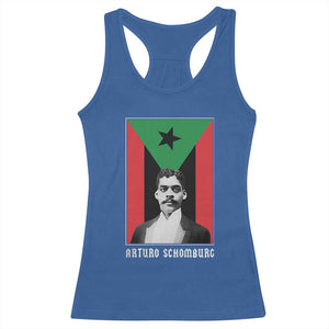 Arturo Schomburg Racerback Tank Top Harlem Renaissance Puerto Rican TS09 Royal Blue Print Your Wear