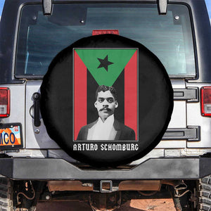 Arturo Schomburg Spare Tire Cover Harlem Renaissance Puerto Rican TS09 No hole Black Print Your Wear