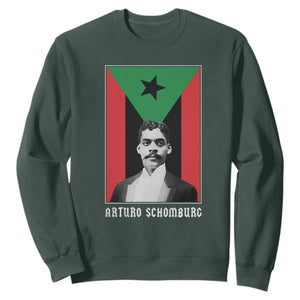 Arturo Schomburg Sweatshirt Harlem Renaissance Puerto Rican TS09 Dark Forest Green Print Your Wear