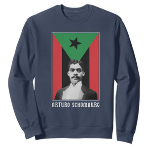 Arturo Schomburg Sweatshirt Harlem Renaissance Puerto Rican TS09 Navy Print Your Wear