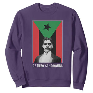 Arturo Schomburg Sweatshirt Harlem Renaissance Puerto Rican TS09 Purple Print Your Wear