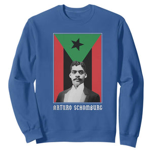 Arturo Schomburg Sweatshirt Harlem Renaissance Puerto Rican TS09 Royal Blue Print Your Wear