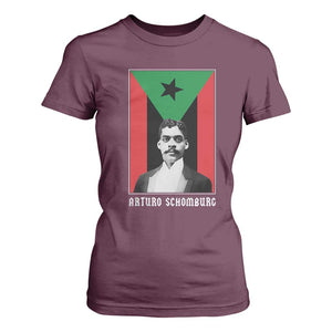 Arturo Schomburg T Shirt For Women Harlem Renaissance Puerto Rican TS09 Maroon Print Your Wear