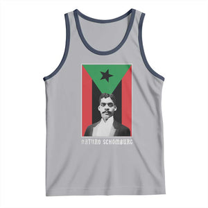 Arturo Schomburg Tank Top Harlem Renaissance Puerto Rican TS09 Athletic Heather Navy Print Your Wear