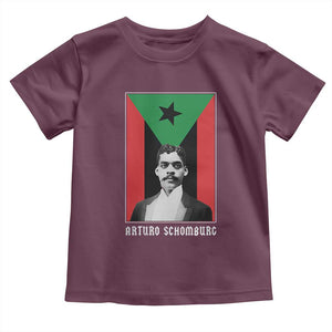 Arturo Schomburg Toddler T Shirt Harlem Renaissance Puerto Rican TS09 Maroon Print Your Wear