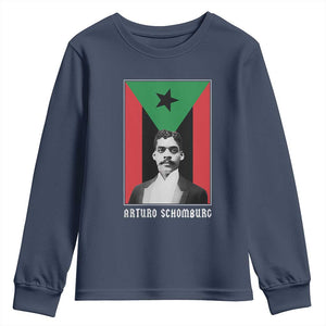 Arturo Schomburg Youth Sweatshirt Harlem Renaissance Puerto Rican TS09 Navy Print Your Wear