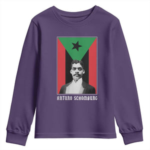 Arturo Schomburg Youth Sweatshirt Harlem Renaissance Puerto Rican TS09 Purple Print Your Wear