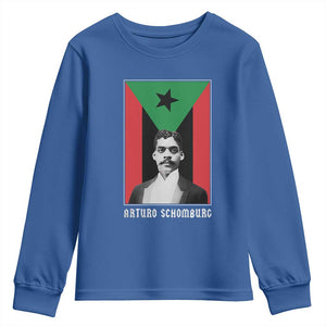 Arturo Schomburg Youth Sweatshirt Harlem Renaissance Puerto Rican TS09 Royal Blue Print Your Wear