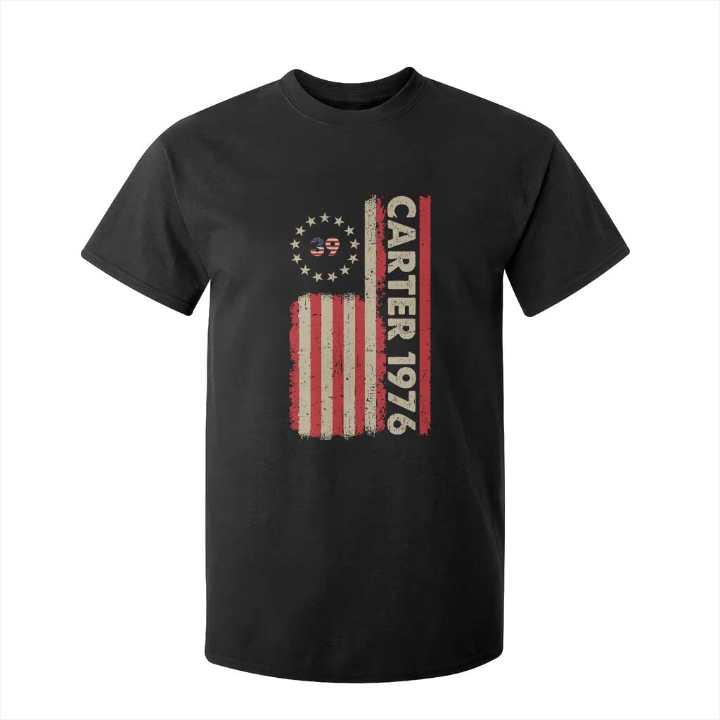 Jimmy Carter T Shirt For Kid 39th US President 1976 Retro American Flag TS09 Black Print Your Wear