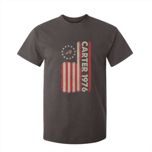 Jimmy Carter T Shirt For Kid 39th US President 1976 Retro American Flag TS09 Dark Chocolate Print Your Wear