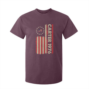 Jimmy Carter T Shirt For Kid 39th US President 1976 Retro American Flag TS09 Maroon Print Your Wear