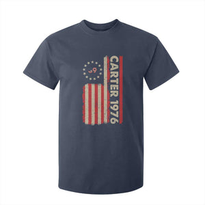 Jimmy Carter T Shirt For Kid 39th US President 1976 Retro American Flag TS09 Navy Print Your Wear