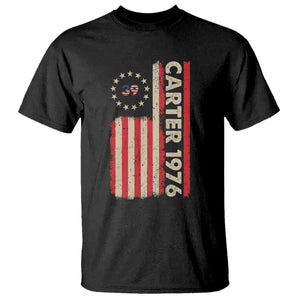 Jimmy Carter T Shirt 39th US President 1976 Retro American Flag TS09 Black Print Your Wear