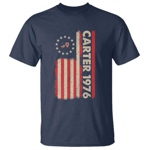 Jimmy Carter T Shirt 39th US President 1976 Retro American Flag TS09 Navy Print Your Wear