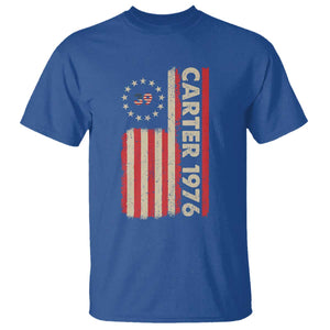 Jimmy Carter T Shirt 39th US President 1976 Retro American Flag TS09 Royal Blue Print Your Wear