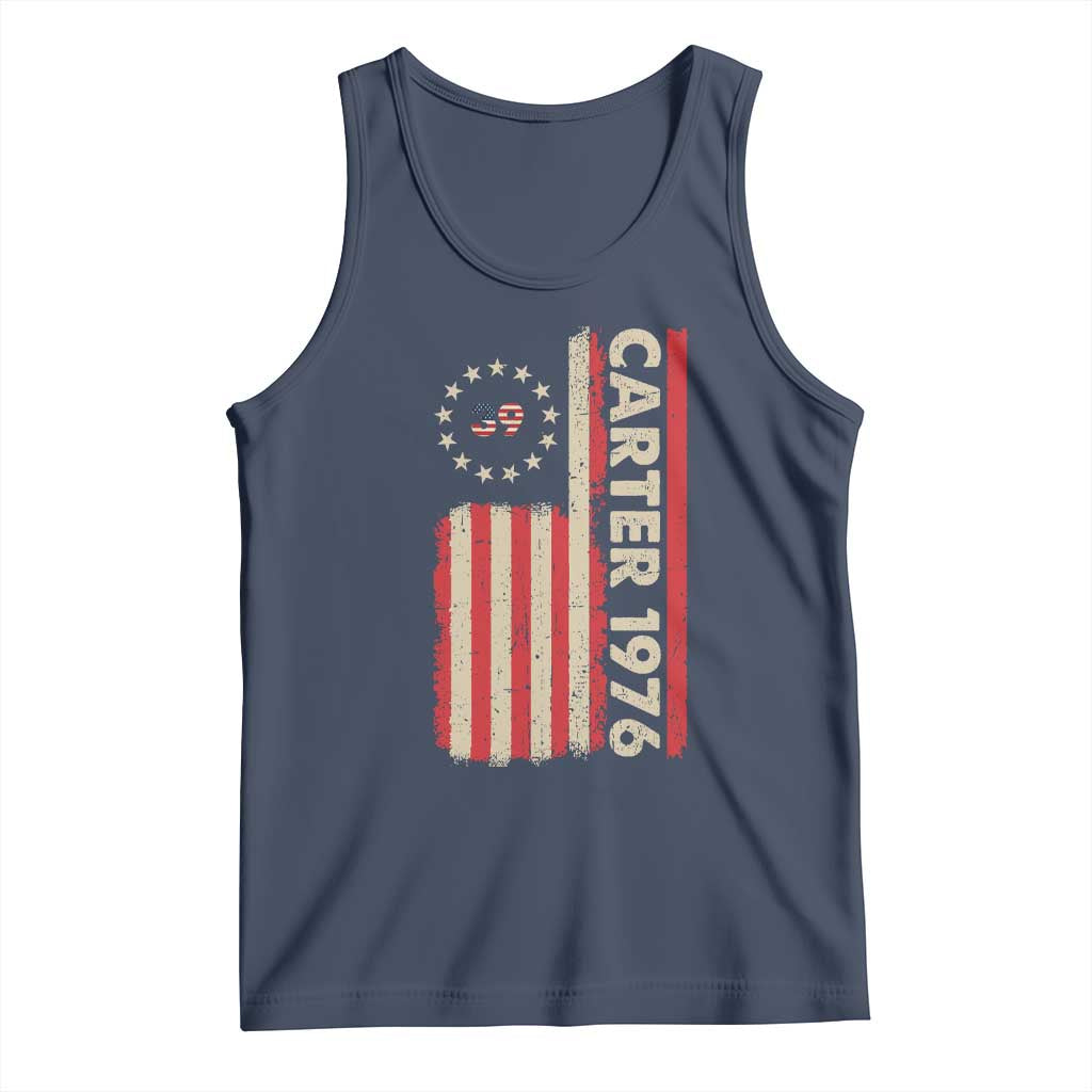 Jimmy Carter Tank Top 39th US President 1976 Retro American Flag TS09 Navy Print Your Wear